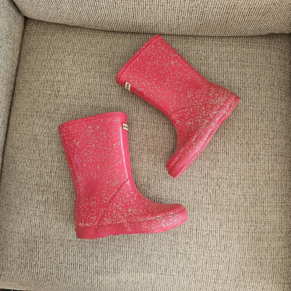 Hunter Kids First Giant Glitter Rain Boots